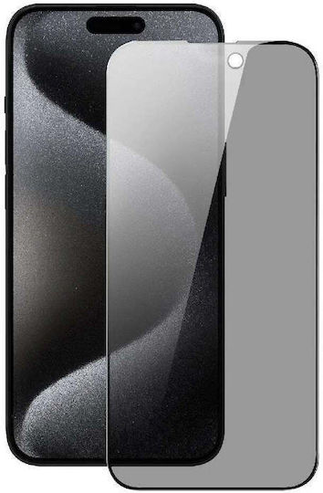 Поверителност Закалено стъкло за цялото лице (iPhone 15 Pro Max)