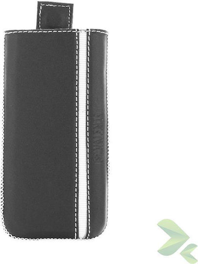 Valenta Back Cover Δερμάτινο Μαύρο (HTC One)