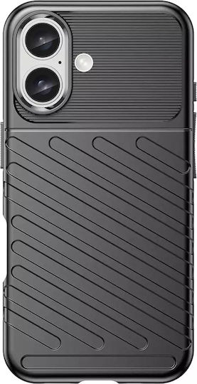 Hurtel Back Cover Silicone Black (iPhone 16)