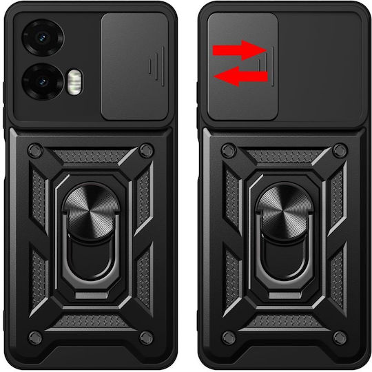 Tech-Protect Camshield Pro Umschlag Rückseite Kunststoff / Silikon Schwarz (Moto G35)