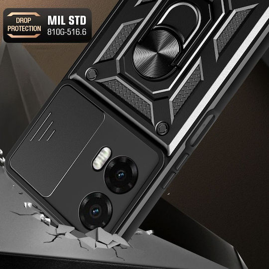 Tech-Protect Camshield Pro Umschlag Rückseite Kunststoff / Silikon Schwarz (Moto G35)