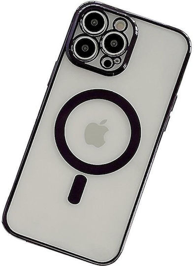 Nuon Umschlag Rückseite Silikon Schwarz (iPhone 14 Pro Max)