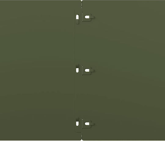 vidaXL Bordură de Grădină din Metal în Culoarea Verde 1.03m x 25cm
