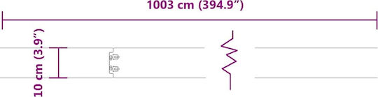 vidaXL Metallgartenbordüre in Weiß Farbe 1.03m x 10cm