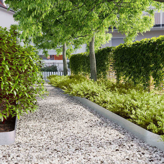 vidaXL Bordură de Grădină din Metal în Culoarea Verde 1.03m x 15cm