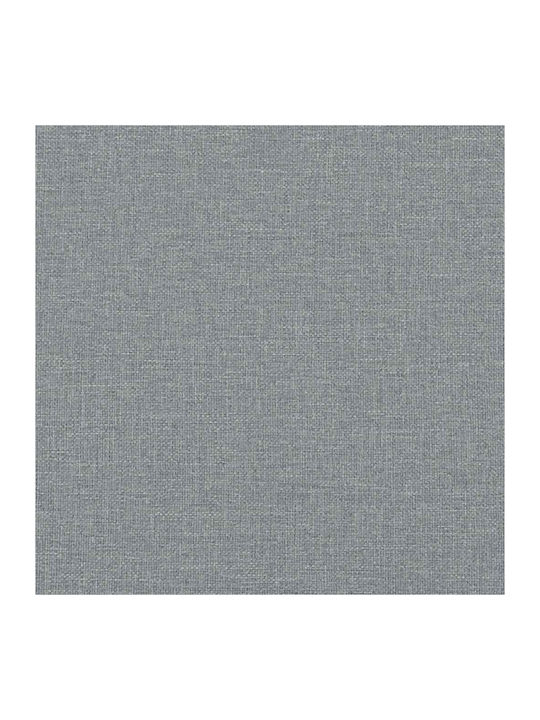 Doppelbett Bezogen Mit Stoff Hellem Grau Mit Lattenrost & Matratze 160x200cm