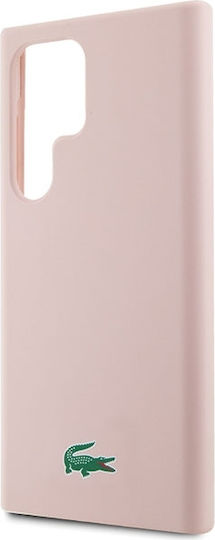 Lacoste Silicone Silicone Задна корица Пластмаса / Силикон Розов (Galaxy S23 Ultra)