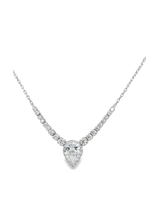 Xryseio from White gold 14K with Zircon
