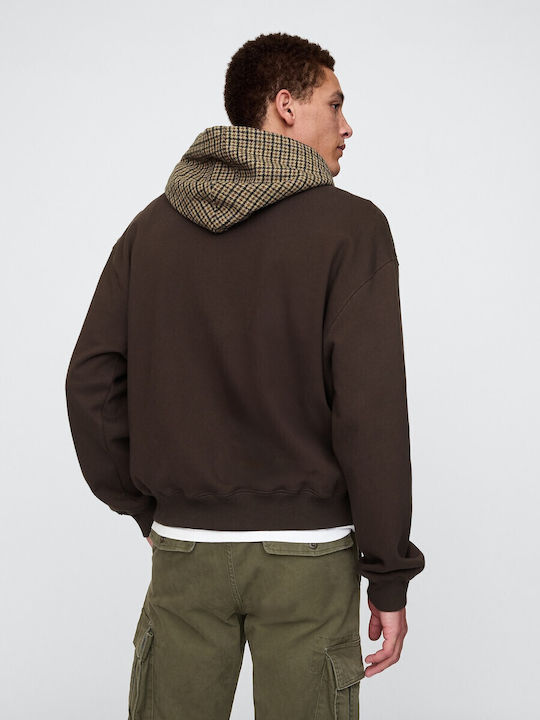 Hanorac Fleece cu Glugă Terra Brown