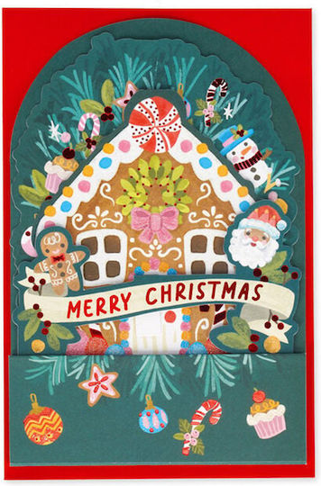 Legami Christmas Greeting Card Pop-up Gingerbread House
