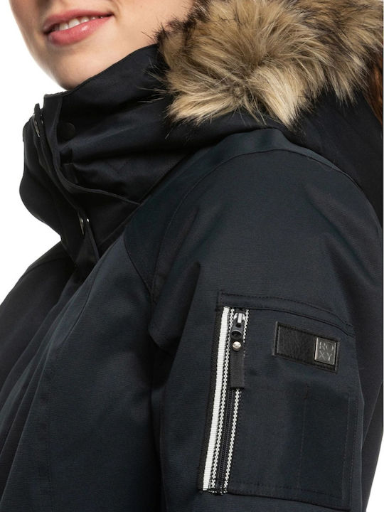 Roxy Meade ERJTJ03367-KVJ0 Γυναικείο Μπουφάν για Σκι & Snowboard Μαύρο