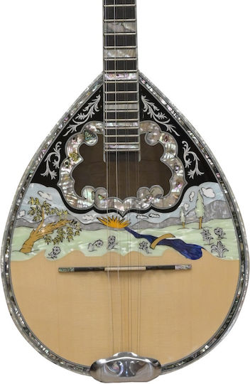 Zozef Bouzouki 4602eag - 60 Ribs, 4/4 Figure, Abalone, Green Handmade 8-String