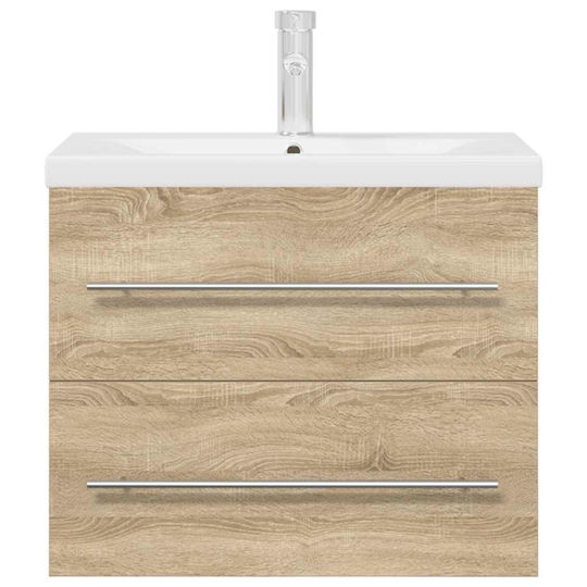 vidaXL Countertop with Sink L60xW48xH38.5cm Sonoma Oak, Brown