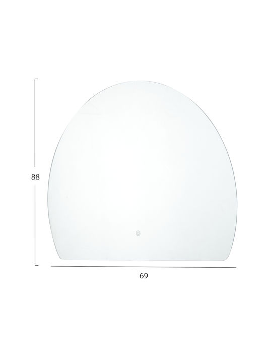 HomeMarkt Torch Wall Mirror Oval with LED Lighting 69x89cm 1pcs