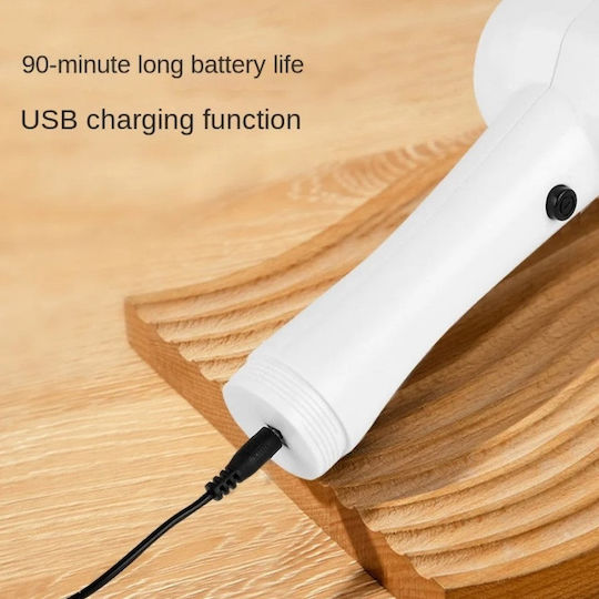 Perie electrică multifuncțională fără fir 4 capete suport de încărcare USB alb-violet