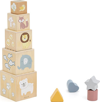 Viga Toys Stacking Toy made of Wood for 18++ Months