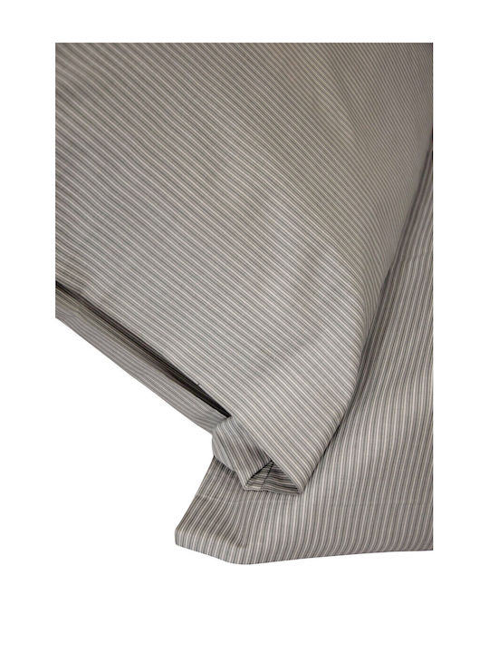 Decotelia Duvet Cover Set Cotton Single with Pillowcase 160x240 Grey