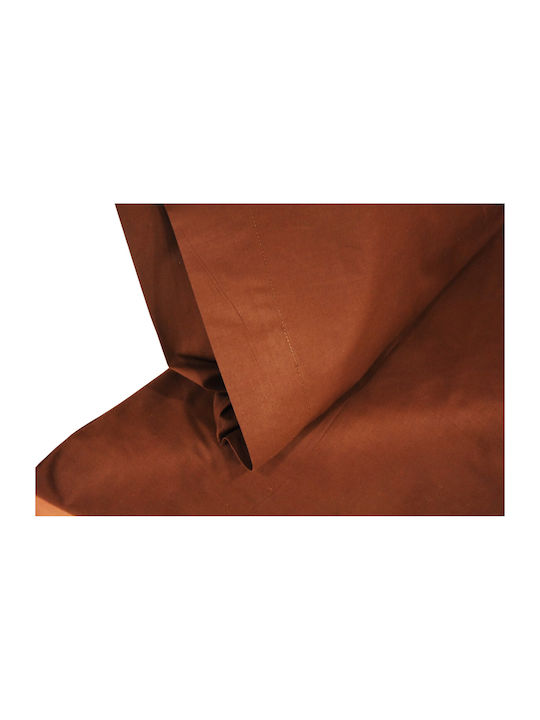 Decotelia Duvet Cover Set Cotton Queen with 2 Pillowcases 220x240 Coffee