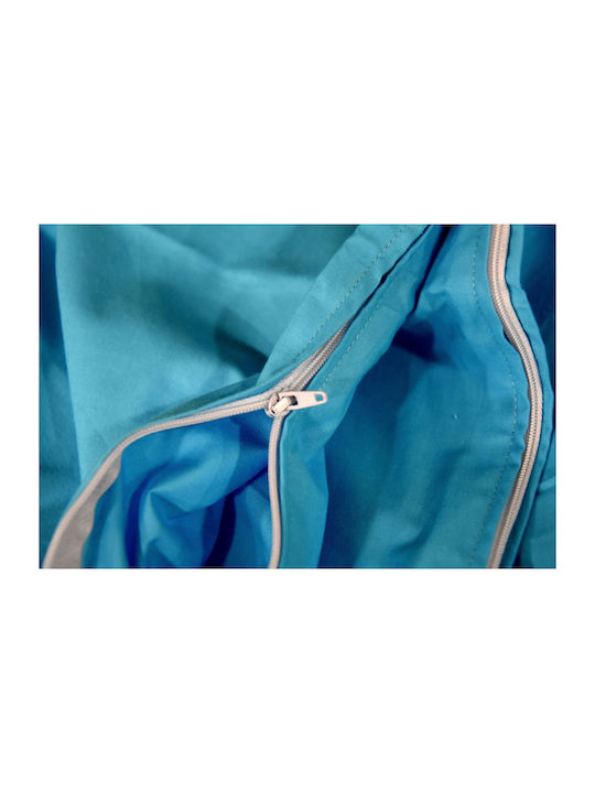Decotelia Duvet Cover Set Cotton Single with Pillowcase 160x240 Aqua