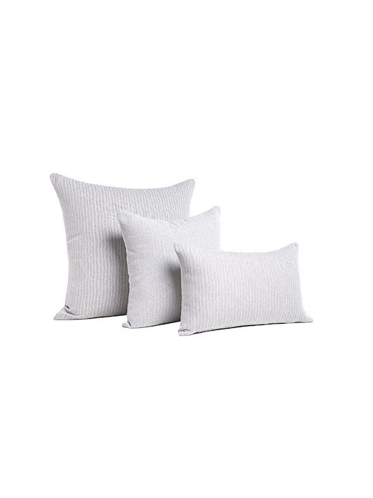 Bed&Bath Διακοσμητική Μαξιλαροθήκη από 100% Βαμβάκι Λευκή 30x50εκ.