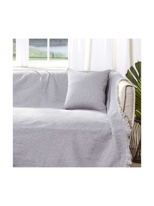 Bed&Bath Διακοσμητική Μαξιλαροθήκη από 100% Βαμβάκι Silver 30x50εκ.
