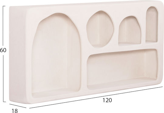 Home Markt Стенен рафт серия Santorini Hm18063.01 MDF бял 120x18x60см
