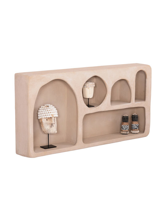 Home Markt Wall Shelf Series Santorini Hm18063.02 MDF Brown 120x18x60cm