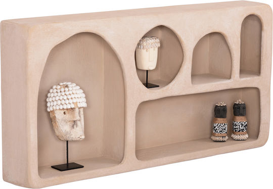 Home Markt Ραφι Τοιχου Σειρα Santorini Hm18063.02 Mdf Καφε 120x18x60υεκ
