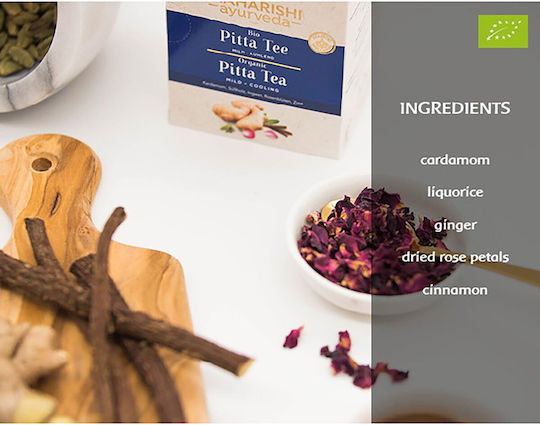Maharishi Ayurveda Bio Herbal Tea Pitta Βιολογικό Τσάι Βότανα Pitta 15 Φακελάκια Τσαγιού
