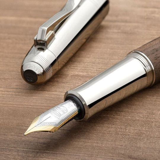 Faber-Castell Πένα Γραφής Medium Ξύλινη με Μαύρο Μελάνι