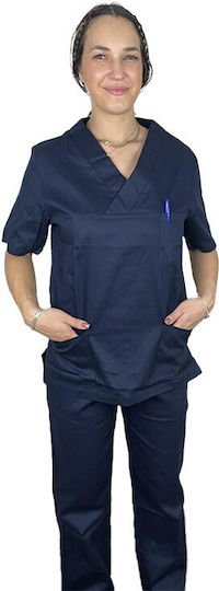 Tips Unisex Hose & Bluse Set Blau aus Baumwolle und Polyester