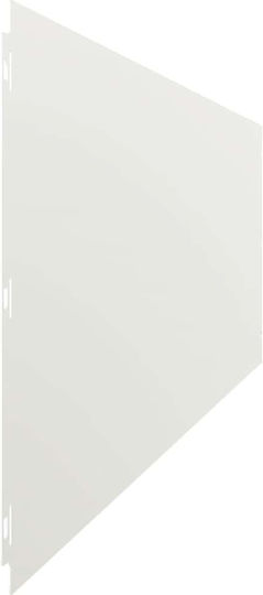 vidaXL Metal Garden Hedge in White Color 1.03m x 25cm 20 Pieces