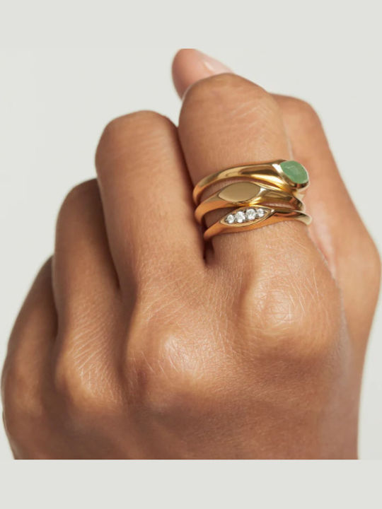 P D Paola Damen Silber Vergoldetes Ring