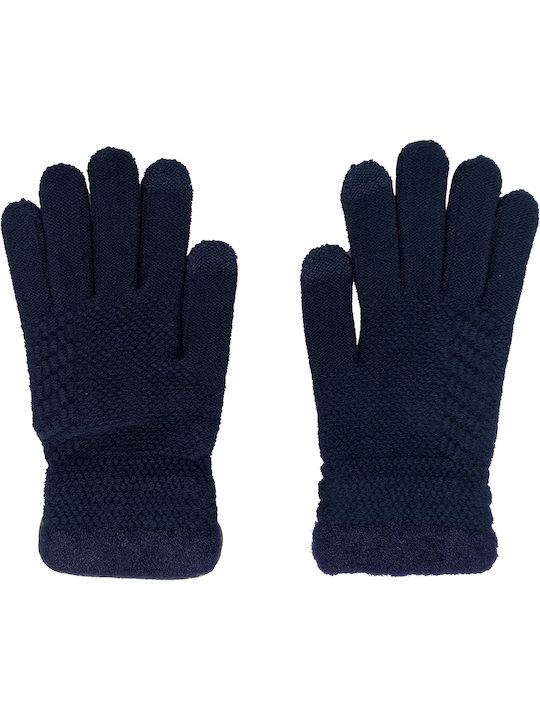 Gift-Me Men's Knitted Touch Gloves Navy Blue