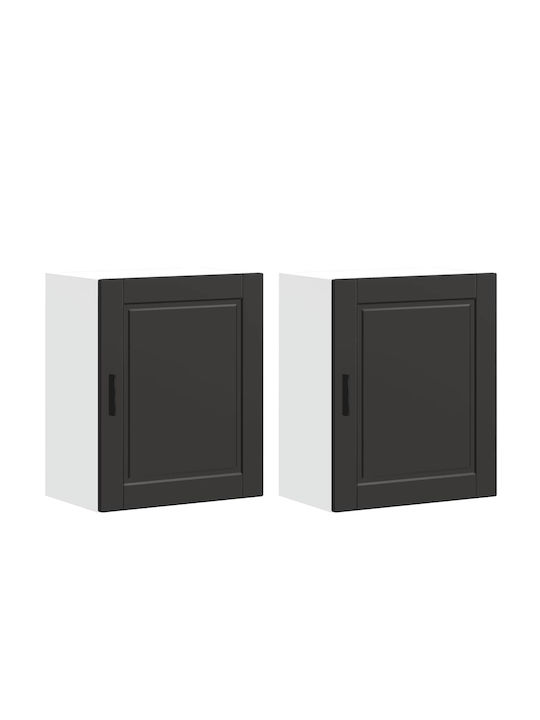 Vidaxl Kitchen Wall Cabinets 2 Pcs Porto Black 50x31x60cm Brown