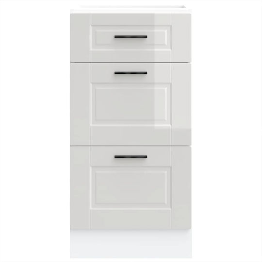 Vidaxl Kitchen Base Cabinet Porto White High Gloss