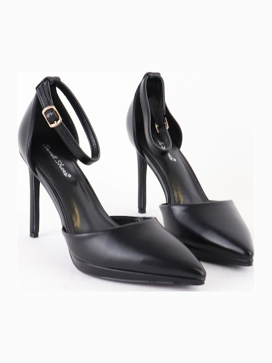 Heels with Strap Black
