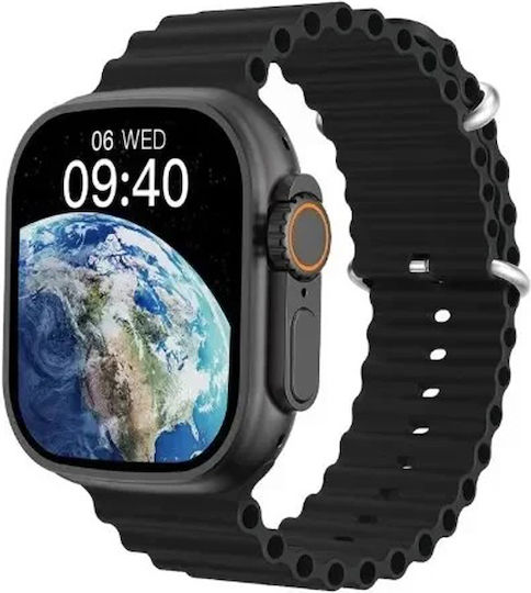 Ultra 9 Max Smartwatch mit Pulsmesser (Schwarz)