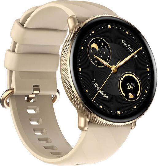 Zeblaze GTR 3 Pro Stainless Steel 45mm Smartwatch με Παλμογράφο (Χρυσό)