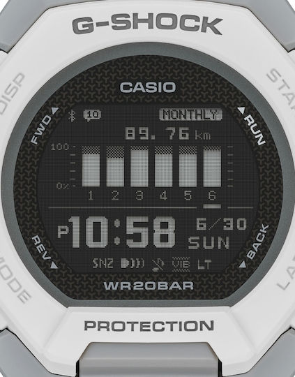 Casio G-Shock GBD-300-7 49mm Smartwatch Waterproof Alb