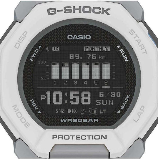Casio G-Shock GBD-300-7 49mm Smartwatch Waterproof Alb