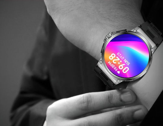 Colmi V69 Aluminium 53mm Smartwatch mit Herzfrequenzsensoren (Silber - Große)