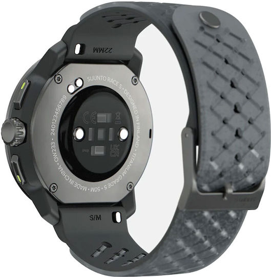 Suunto Race S Titanium 45mm Waterproof Smartwatch with Heart Rate Monitor (Graphite)