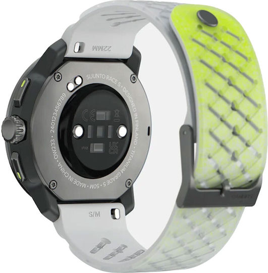 Suunto Race S Titanium 45mm Waterproof Smartwatch with Heart Rate Monitor (Canary)