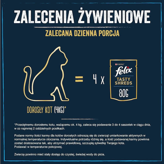 Felix Hrana Pentru Pisici Adulte În Pliculeț Cu Curcan Și Rață 4x80gr