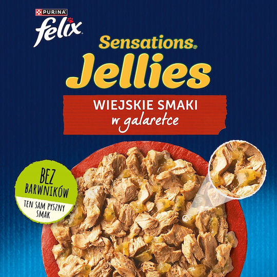 Felix Wet Food for Cats in Pouches with Lamb and Turkey 12x85gr