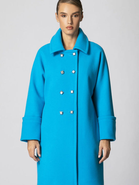 Billy Sabbado Women's Coat with Buttons Light Blue