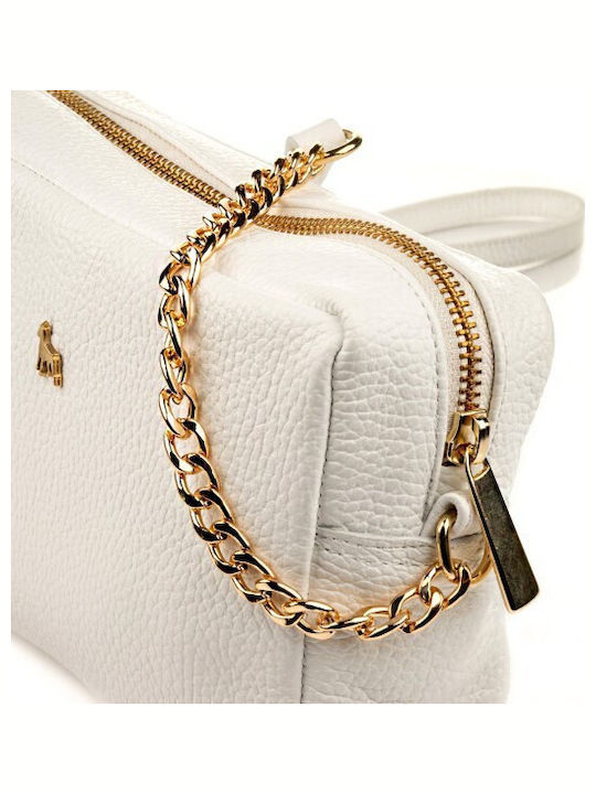 Leder Damen Handtasche Schulter Weiß
