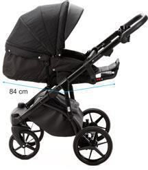 Adamex Nola Standard Ρυθμιζόμενο Καρότσι 2 σε 1 Μαύρο 14.8kg