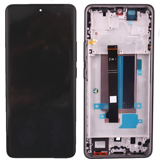 Screen with Touch Mechanism and Frame for Xiaomi Redmi Note 13 Pro Plus 5G (Black)